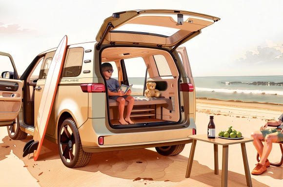 The ID. California Cruise is the first all-electric campervan from Volkswagen Commercial Vehicles